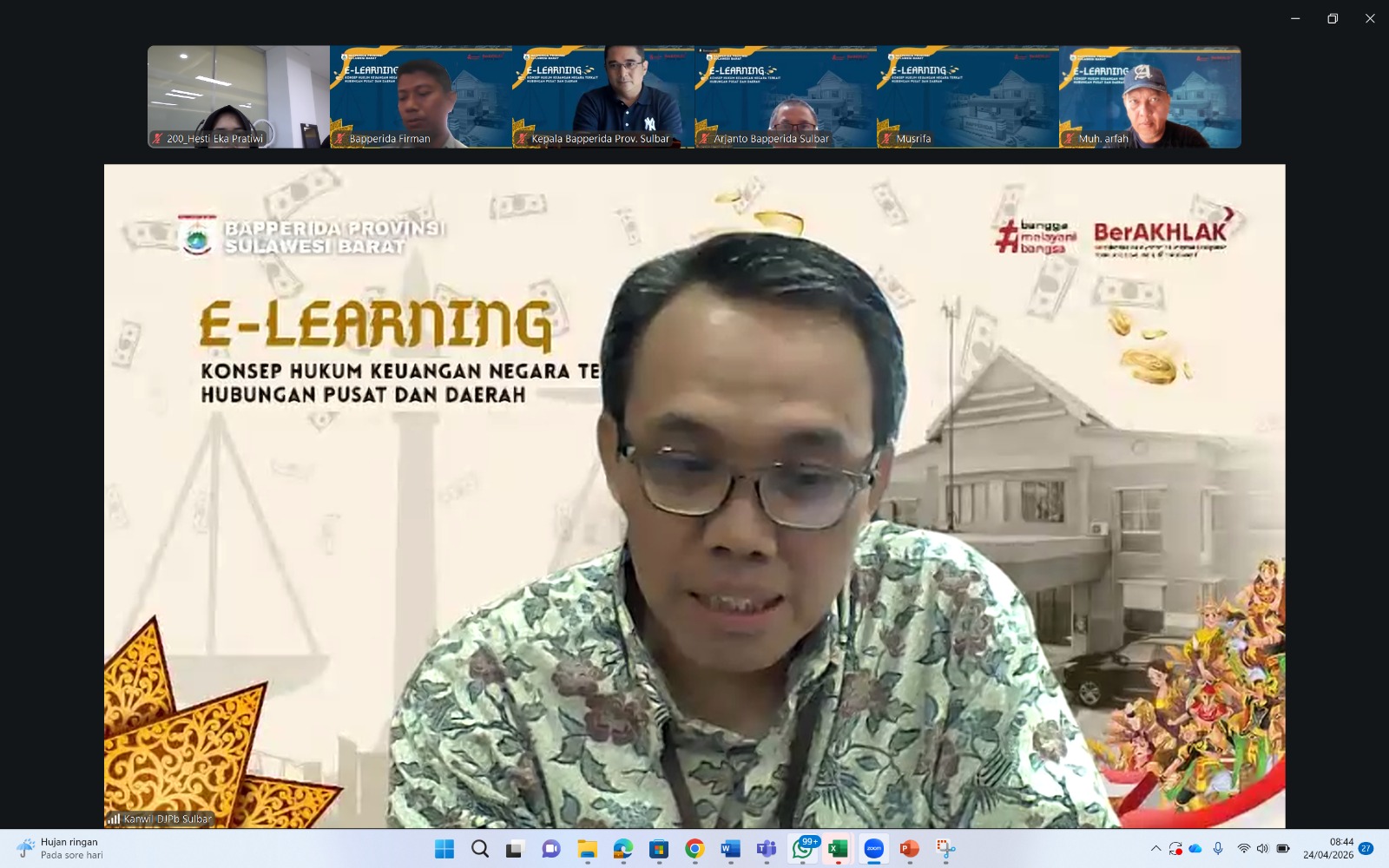 E-Learning Keuangan Negara bersama BAPERIDA